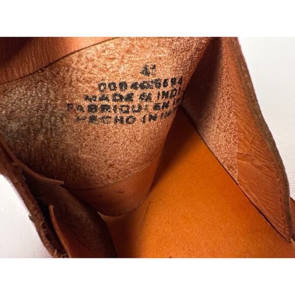 Free People Saturday Slide Sandal EU41 Leather Boho 2 Strap Minimalist Slip On - Picture 8 of 9